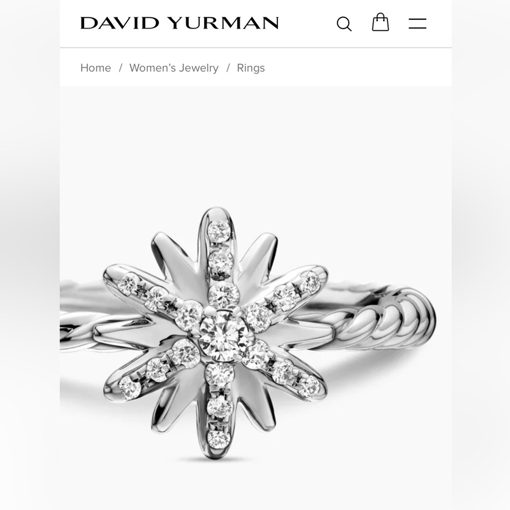 David Yurman Petite Starburst Ring with Diamonds - Picture 4 of 12